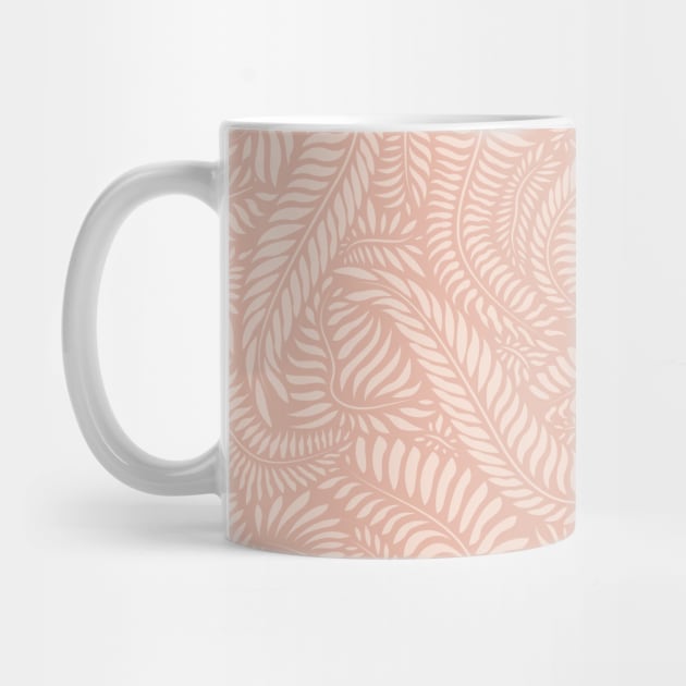 Floral Decor in Blush Pink / Abstract Plants, Elegant Pattern by matise